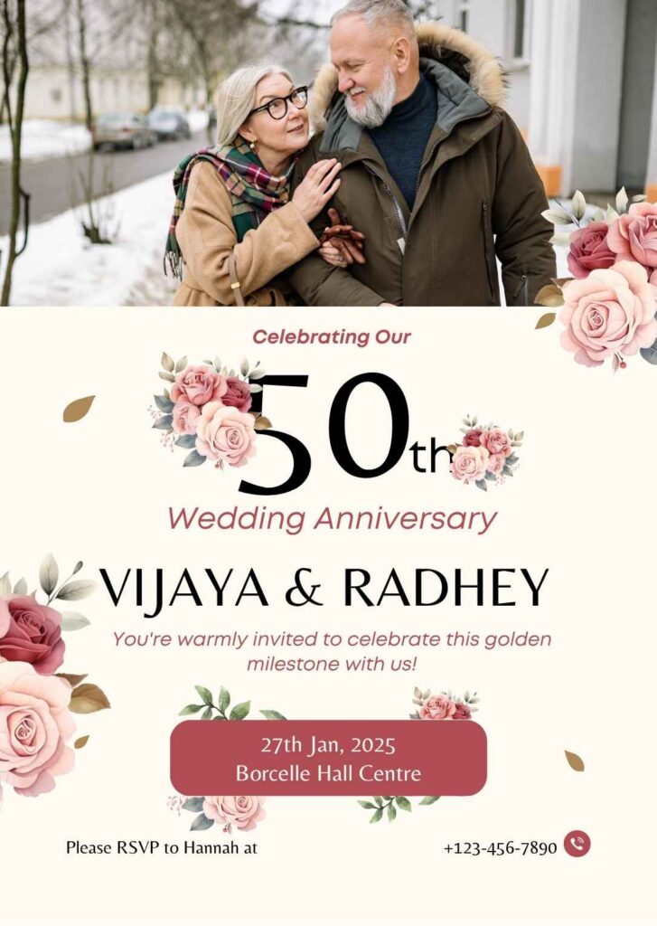 wedding anniversary invitation