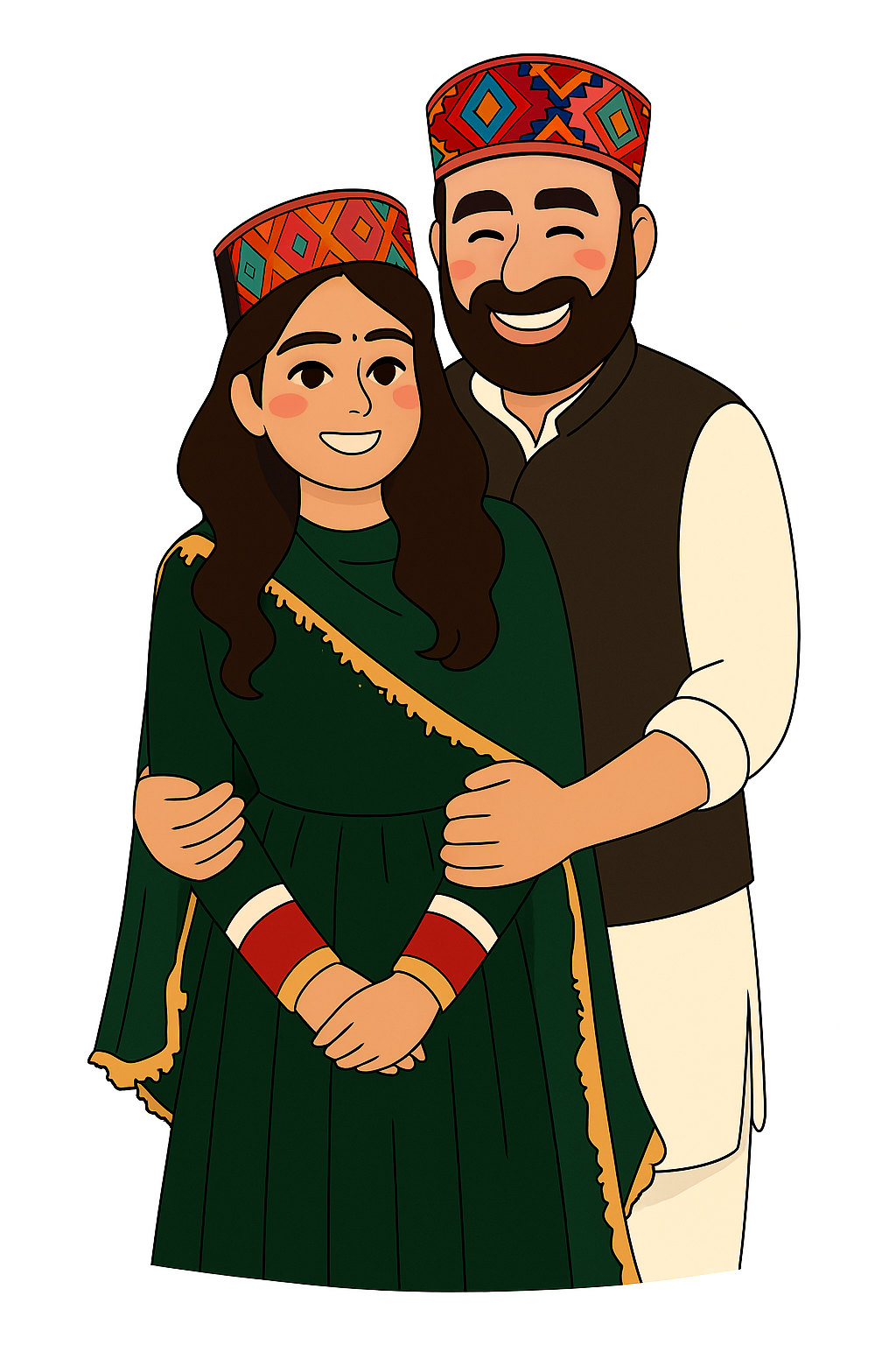 wedding pahadi couple